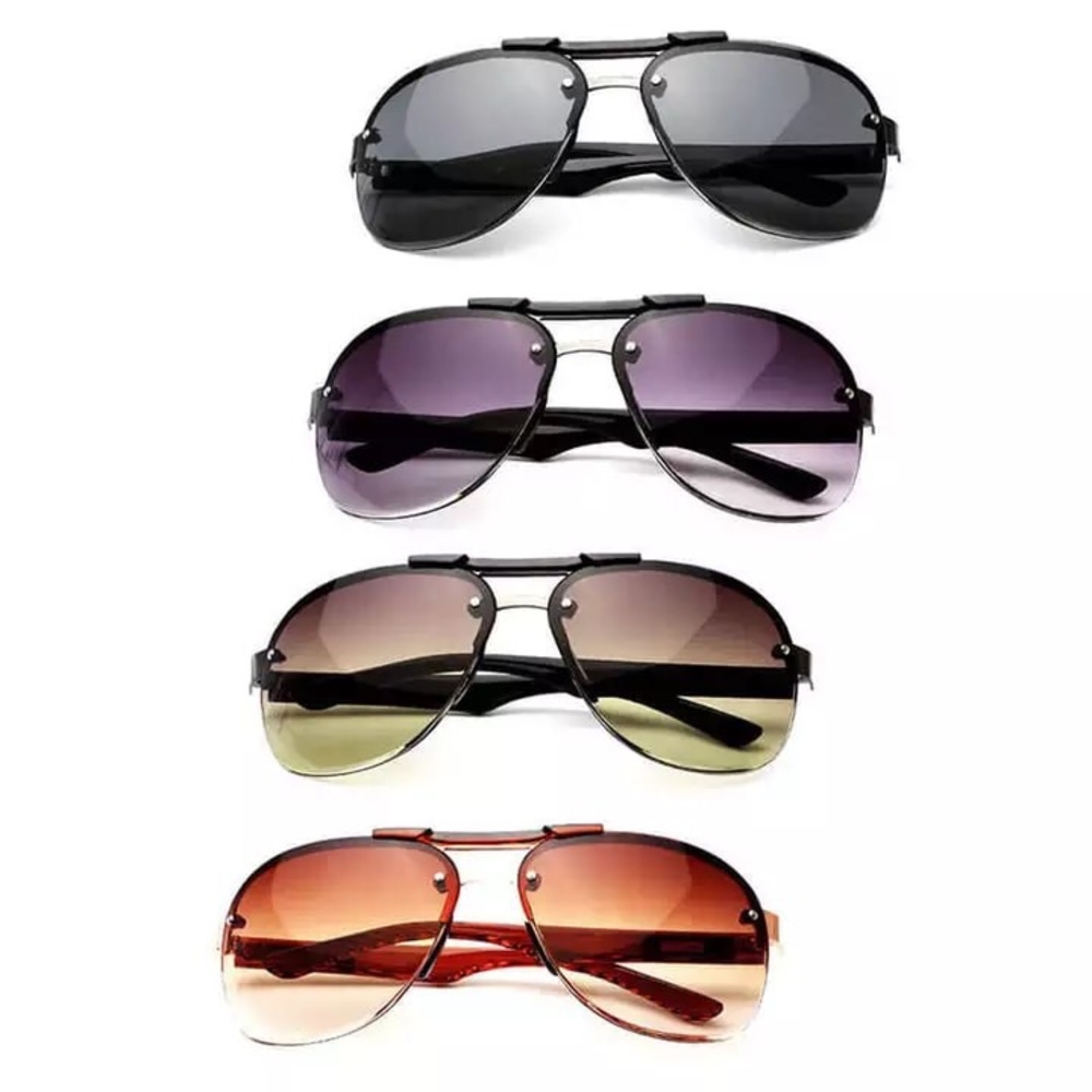 Brown Retro Aviation Pilot Sunglasses - Picture 6 of 12